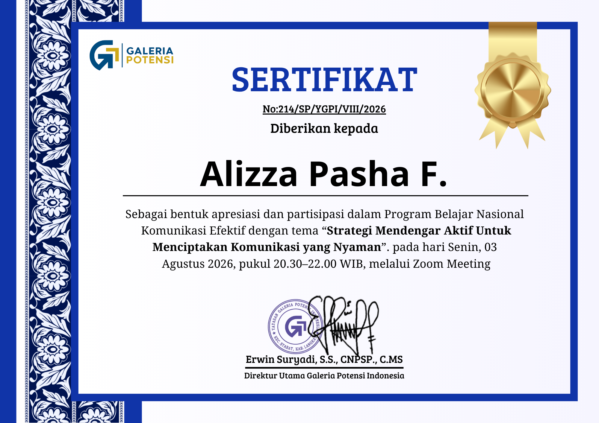 Sertifikat Komunikasi-efektif
